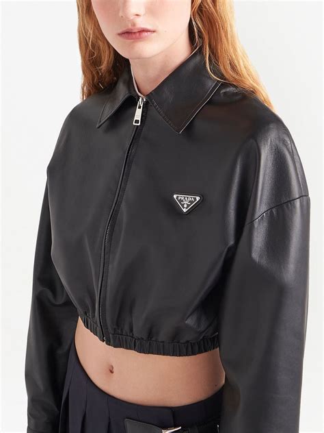 crop prada jacket|Prada cropped jacket women.